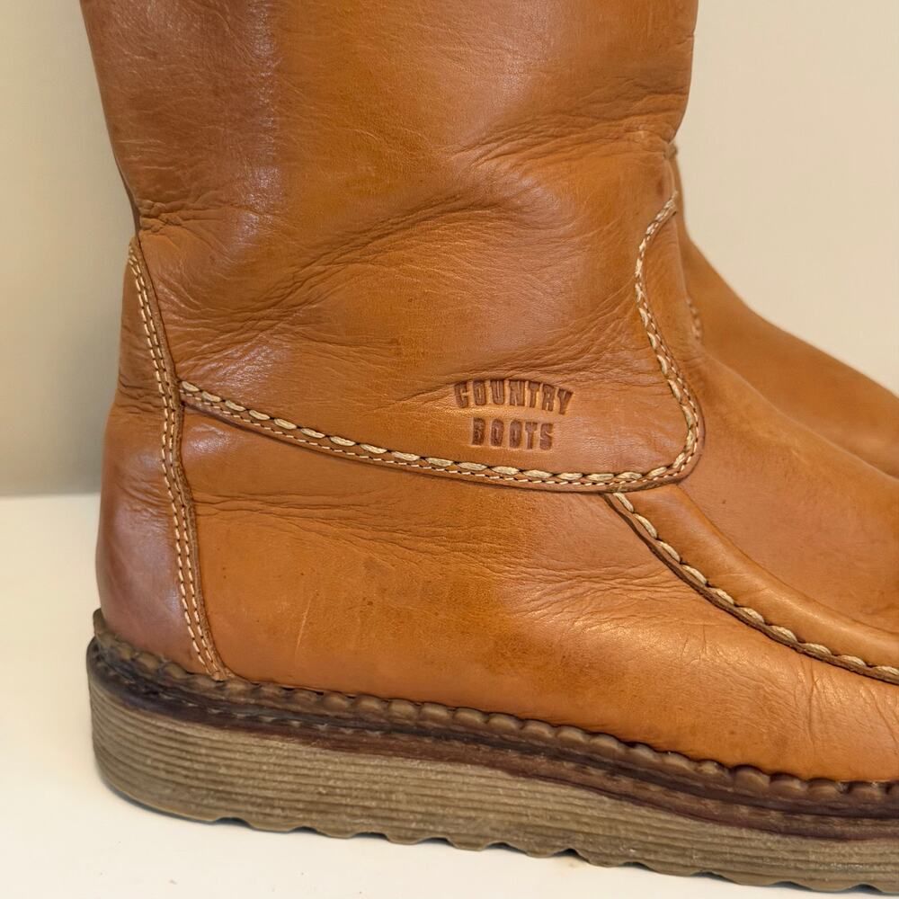 Salamander Mid Calf Boots Mens 12 Brown Leather Wool Lined Winter Outdoor Warm - Picture 14 of 14